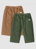 2Pcs Patch Design Casual Knee-length Shorts -  