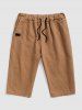 2Pcs Patch Design Casual Knee-length Shorts -  