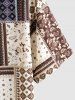Ethnic Style Paisley Pattern Short Sleeves Shirt -  