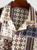 Ethnic Style Paisley Pattern Short Sleeves Shirt -  
