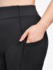 Plus Size Topstitching Pocket Short Bike Leggings -  