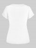 T-shirt Gothique Casque Imprimée - Blanc XL