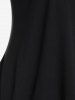 Plus Size Guipure Lace Panel Short Sleeves Tee - Noir 4X | US 26-28