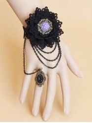 Vintage Lace Rose Mittens Bracelet -  