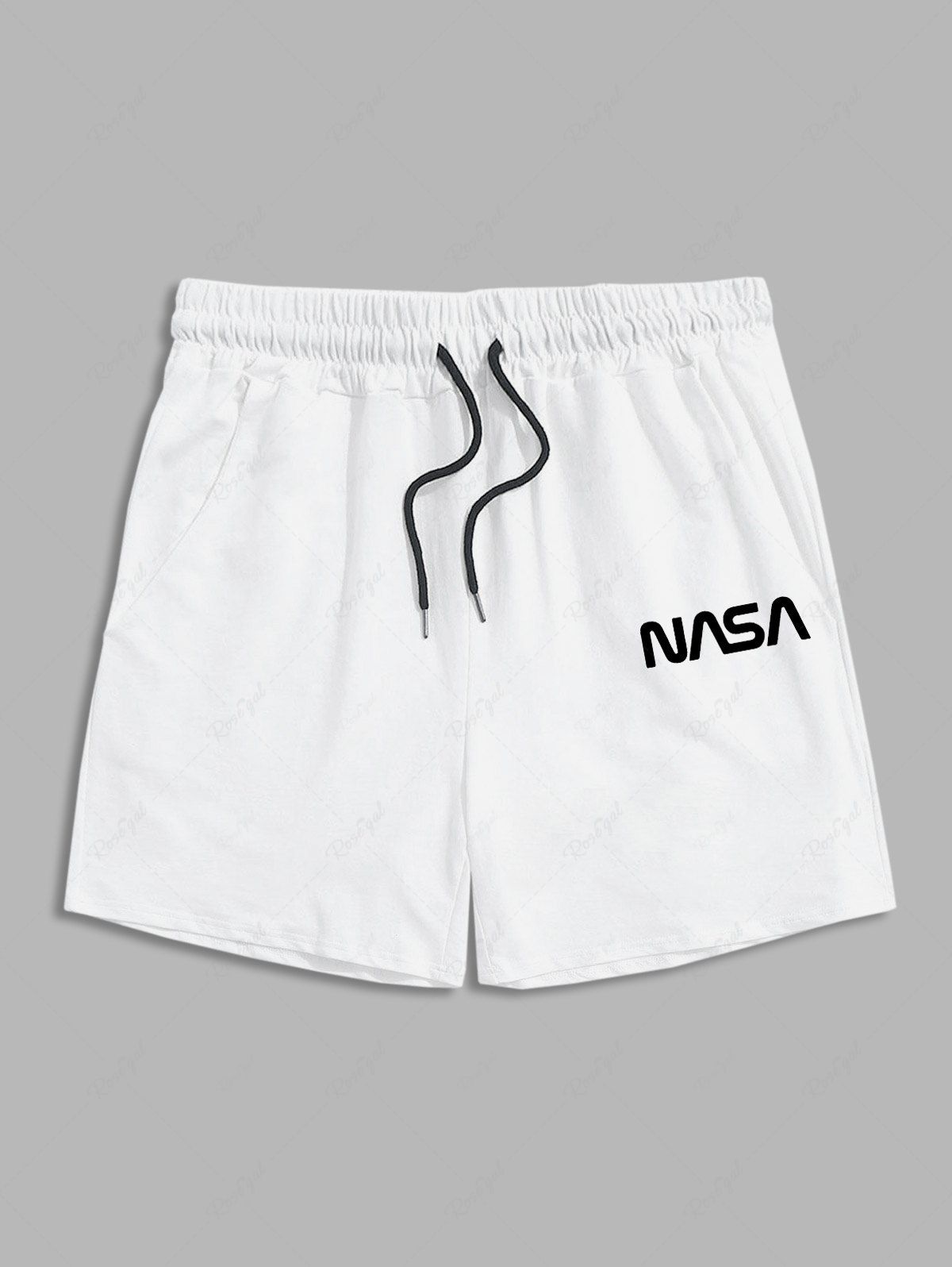 New Letter Printed Drawstring Sweat Shorts  