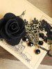 Vintage Rose Decor Lace Mittens Bracelet -  