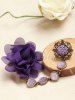 Bracelet Élégant en Dentelle Motif Fleurs Style Vintage - Pourpre  