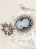 Baroque Vintage Beauty Crown Emboss Lace Mittens Bracelet -  