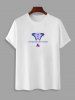 POWERFUL Butterfly Graphic Pattern Short Sleeves T-shirt -  