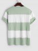 Short Sleeves Colorblock LOS ANGELES Letter T Shirt -  