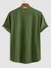 Solid Color Asymmetry Hem Short Sleeves Basic Tee -  