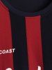 Short Sleeves Blokecore California LA Striped T Shirt -  