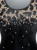 Plus Size 3D Leopard Printed Round Neck Short Sleeve Tee -  