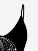 Plus Size 3D Light Beam And Butterfly Print Tank Top -  