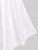 Plus Size Lace Panel Short Sleeves 2 in 1 Top -  