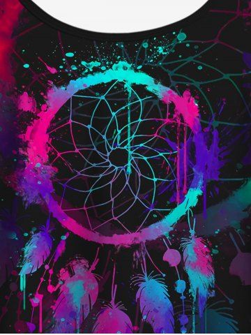 3D Colorblocks And Flower Printed Tankini Top