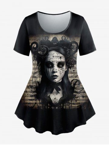 Gothic Girl Graphic Tee - BLACK - M | US 10