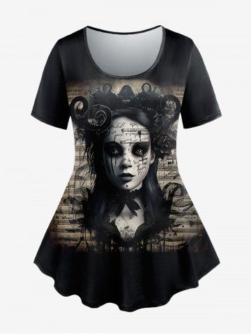 Gothic Girl Graphic Tee - BLACK - L | US 12