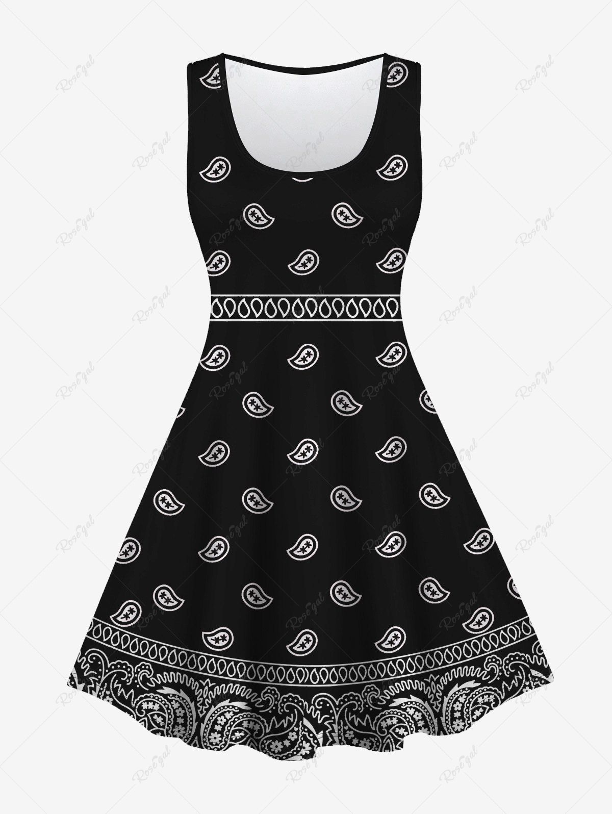 Outfit Plus Size 3D Figure Print Dress  