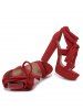 Platform Lace Up Chunky Heel Faux Suede Strappy Sandals -  
