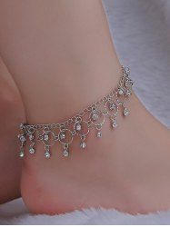 Beach Rhinestone Tassel Anklet -  