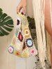 Flower Pattern Crochet Bag -  