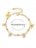 Beach Rose Dragonfly Charm Layered Anklet -  