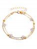 Beach Rhinestone Ball Double Layer Anklet -  