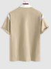 NEW YORK Embroidery Short Sleeves Colorblock Shirt -  