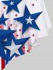 Patriotic American Flag Print Tankini Top -  