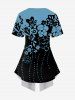 Plus Size Floral Print 2 In 1 T-shirt -  