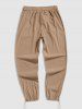 Drawstring Hem Corduroy Pants -  