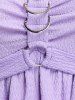 Débardeur Trapèze Texturé Bague en D de Grande Taille - Violet clair L | US 12