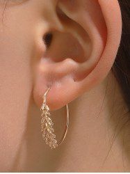 Vintage Wheat Hoop Earrings -  