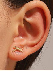 Boucles D'Oreilles Nouées Design - d'or 