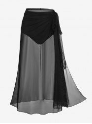 Plus Size See Tru Sarong and Briefs Swimsuit -  