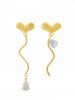 Boucles D'Oreille Asymétriques Décorées de Cœur avec Strass - d'or 