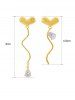 Boucles D'Oreille Asymétriques Décorées de Cœur avec Strass - d'or 