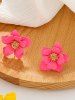 Sweet Layered Petal Floral Stud Earrings -  