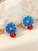 Boucles D'Oreilles Clous Motif Insecte et Fleurs - Multi 