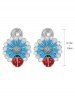 Boucles D'Oreilles Clous Motif Insecte et Fleurs - Multi 