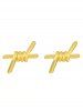 Boucles D'Oreilles Nouées Design - d'or 