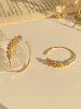 Vintage Wheat Hoop Earrings -  