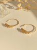 Vintage Wheat Hoop Earrings -  