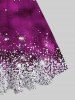 Plus Size Sparkly Glitter Printed Sleeveless A Line Dress -  