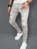 Distressed Zip Fly Jeans -  