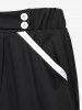Plus Size Colorblock A Line Midi Skirt -  