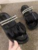 Faux Pearl Decor Multi-way Wear Sandals -  