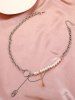 Collier Cordon de Serrage Orné de Pierres Précieuses Artificielles et Etoile Style Gothique - Argent 
