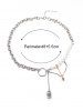 Collier Cordon de Serrage Orné de Pierres Précieuses Artificielles et Etoile Style Gothique - Argent 